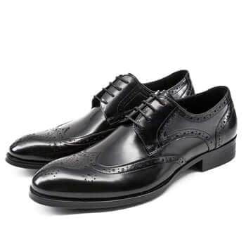 Wingtip Genuine Breathable Leather | Multi-color Men Brogue Shoes - MenAddicts