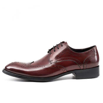Wingtip Genuine Breathable Leather | Multi-color Men Brogue Shoes - MenAddicts