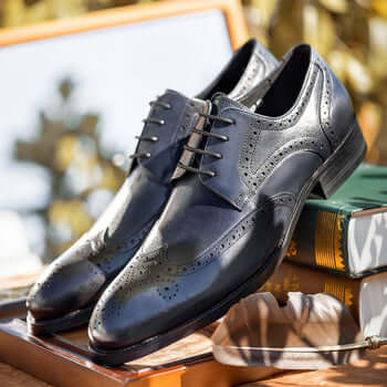 Wingtip Genuine Breathable Leather | Multi-color Men Brogue Shoes - MenAddicts