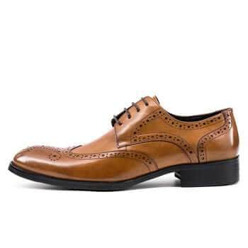 Wingtip Genuine Breathable Leather | Multi-color Men Brogue Shoes - MenAddicts